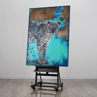 GEMÄLDE Geschick und Stärke Schattenfugenrahmen Blau 120x80 cm - Blau, Holz (120/80cm) - YS-art gallery