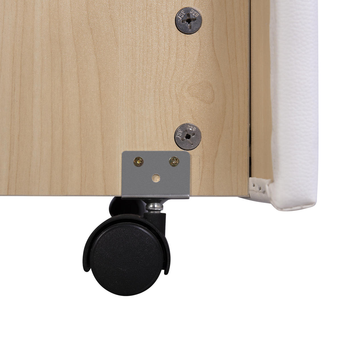 POLSTERBETT 180x200 PU Lattenrost 2 Schubkästen Weiß - Weiß, Leder - FLIEKS