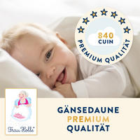 BETTDECKE-KISSEN-SET BABY Gänsedaunen leicht - Weiß, Naturmaterialien/Textil (80/80cm) - Frau Holle