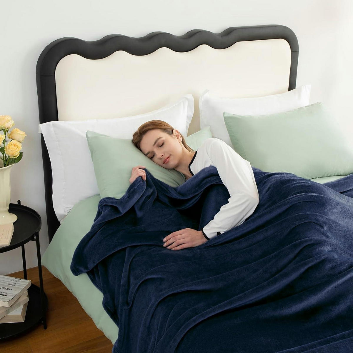 KUSCHELDECKE aus Flanell-Fleece, in dunkelblau - Dunkelblau, Textil (230/270cm)