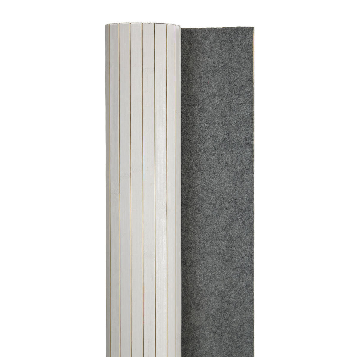 PARAVENT 250/200 cm Weiß Raumteiler Bambus - Weiß, Naturmaterialien (250/200/1cm) - Homestyle4u