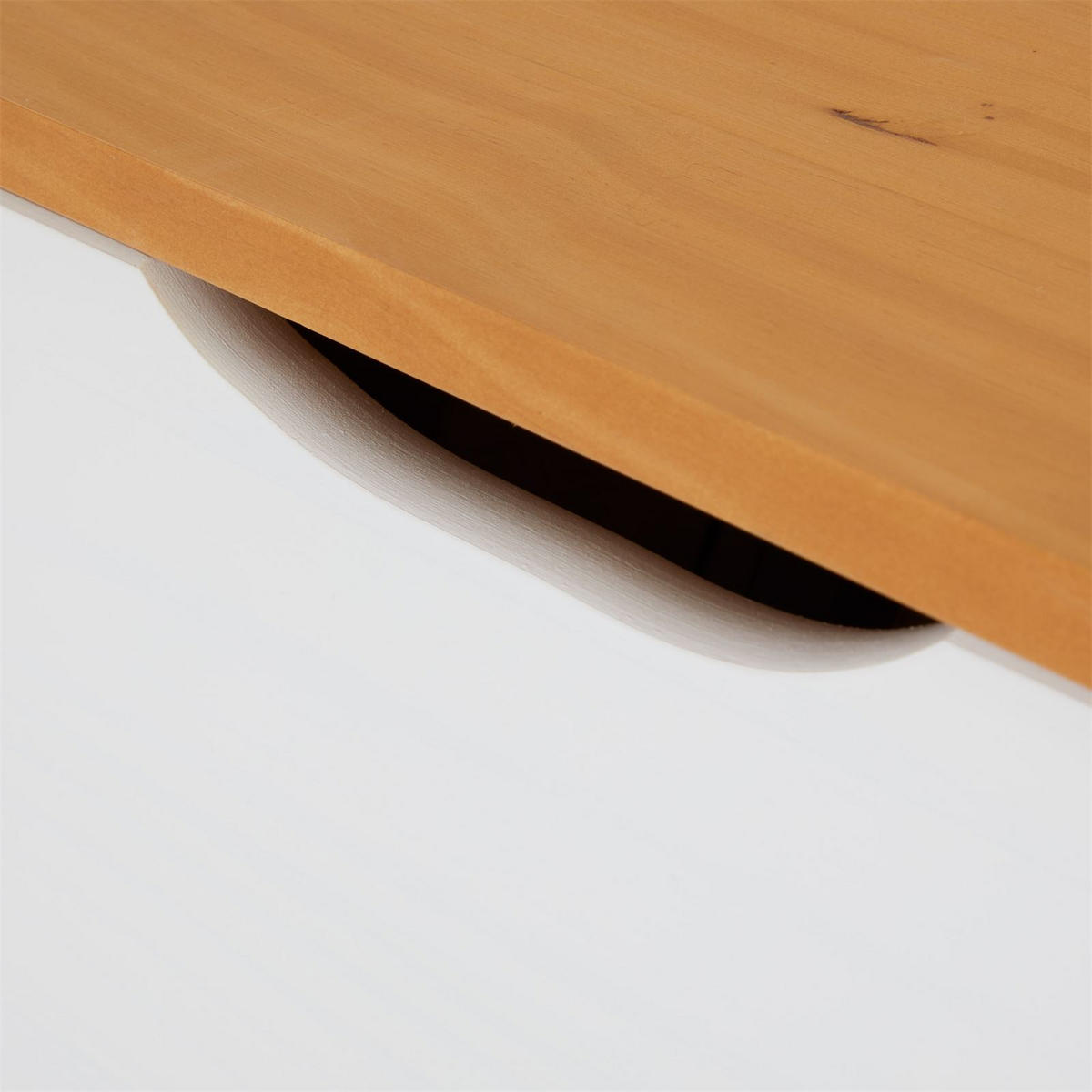 SCHUHSCHRANK BASIL weiß/braun - Weiß/Braun, Holz (59/116/25cm) - IDIMEX