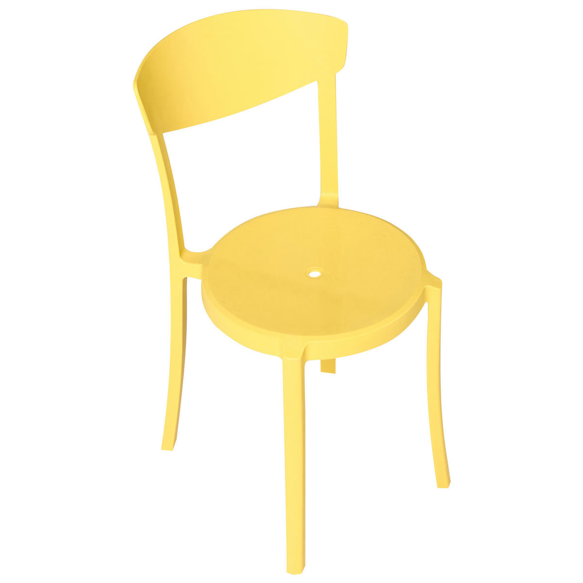 GARTENSTUHL 4er-Set Gelb Vieste - Gelb, Kunststoff (42/80/38cm) - Beliani