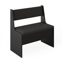 ESSZIMMER-BANK Roman Schwarz 76.6 x 41.5 cm - Schwarz, Holzwerkstoff (41.5/80/76.6cm) - Vicco