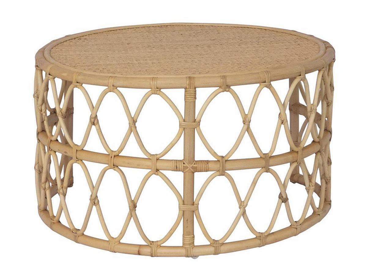 2ER-SET Couchtisch - Rattan - Naturfarben - RONITA - Naturfarben, Holzwerkstoff (80/80/45cm) - Vente-Unique