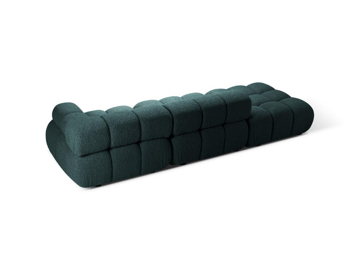 SOFA modular rechts Bellis aus Boucle petrol 4 Sitzplätze - Petrol, Textil (282/70/94cm) - Micadoni