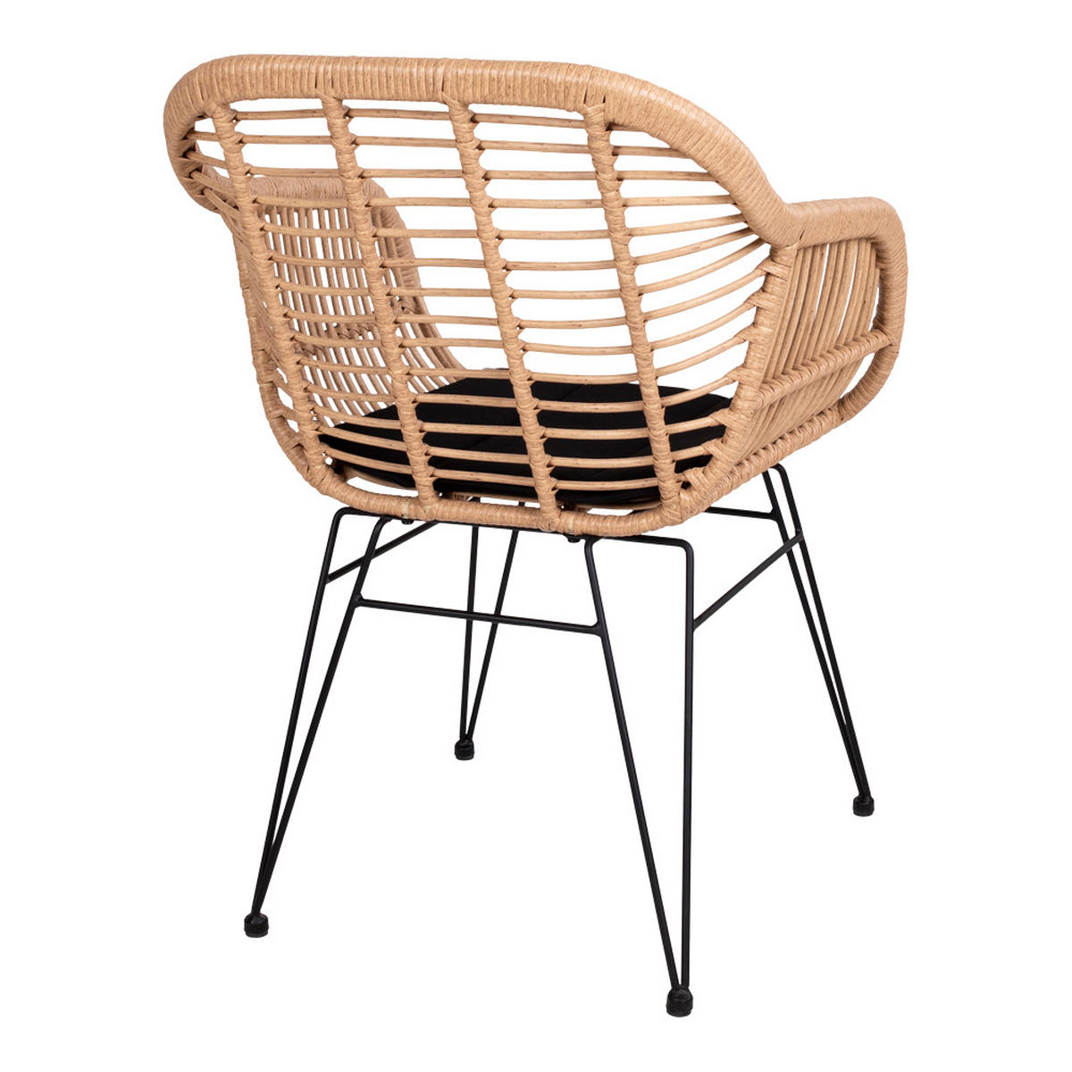 SESSEL, Trish, Stühle Holz, Rattan, 57 x 60 x 82 cm, 2-teilig - Naturfarben, Naturmaterialen/Textil (57/82/60cm) - ebuy24
