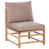 GARTENSTUHL Holz Taupe Cerreto - Hellbraun/Beige, Holz (55/80/67cm) - Beliani
