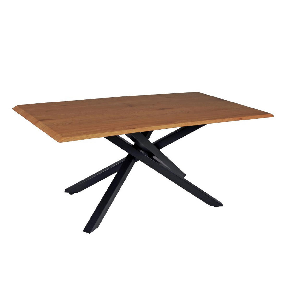 ESSTISCH MONTANA/ 180x90 cm - Eiche Handwerk Dekor und Schwarz - Eichefarben, Holzwerkstoff (180/90/75.5cm) - Weber Industries