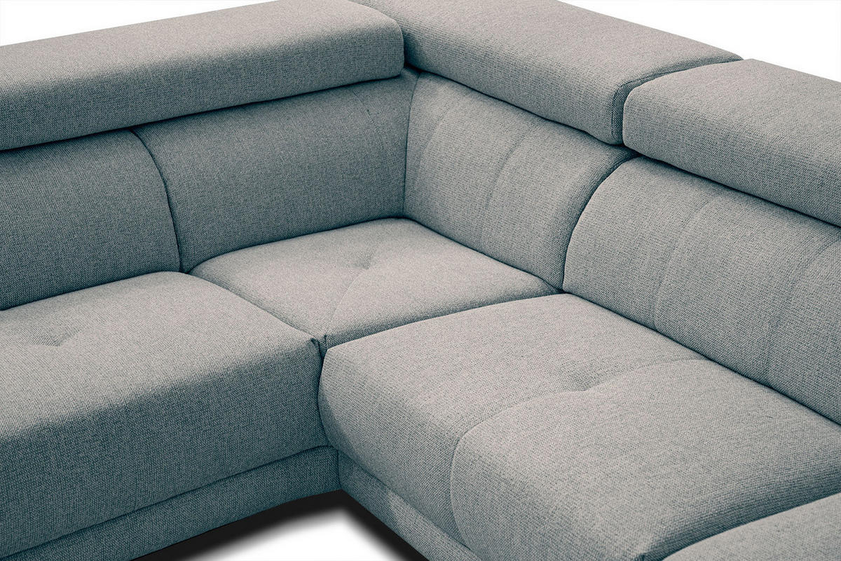 ECKSOFA MORELLO 5-Sitzer, mintgrün - Schwarz/Mintgrün, Holzwerkstoff/Textil (158/269cm) - Courtois Laville