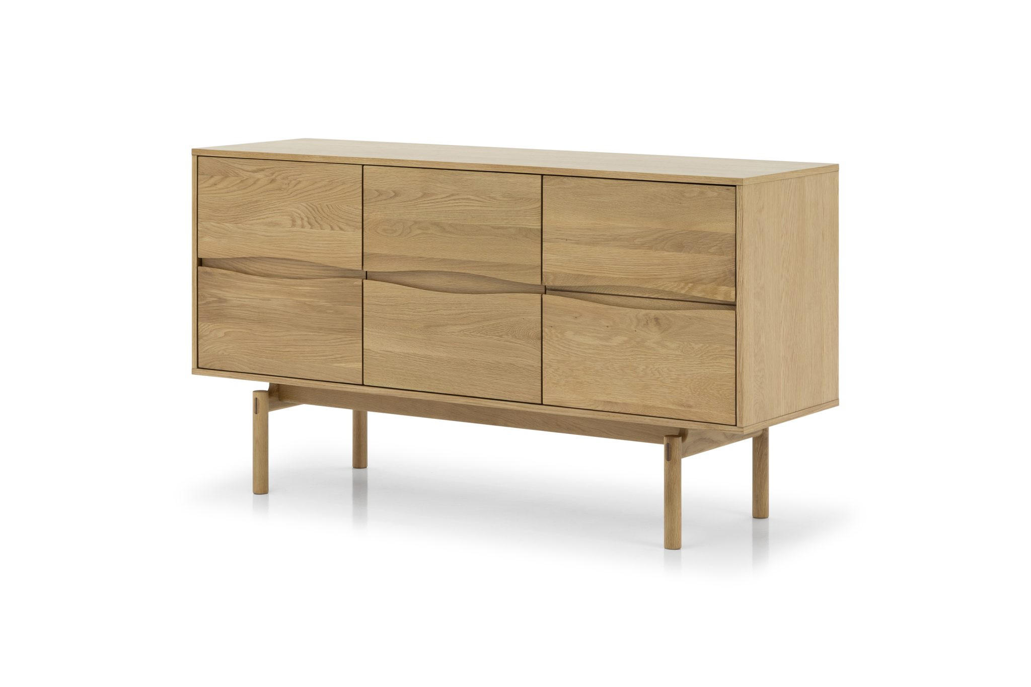 Thumbnail - Woodek Sideboard, Beige, Holz, Echtholz,Eiche, 45x82x150 cm, FSC 100%, Wohnzimmer, Kommoden & Sideboards, Sideboards