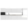 KÜCHENZEILE 360 cm Aspen K47-M360 in Weiß / Hochglanz - Weiß, Holz (360/212/60cm)