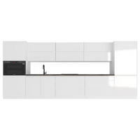 KÜCHENZEILE 360 cm Aspen K47-M360 in Weiß / Hochglanz - Weiß, Holz (360/212/60cm)