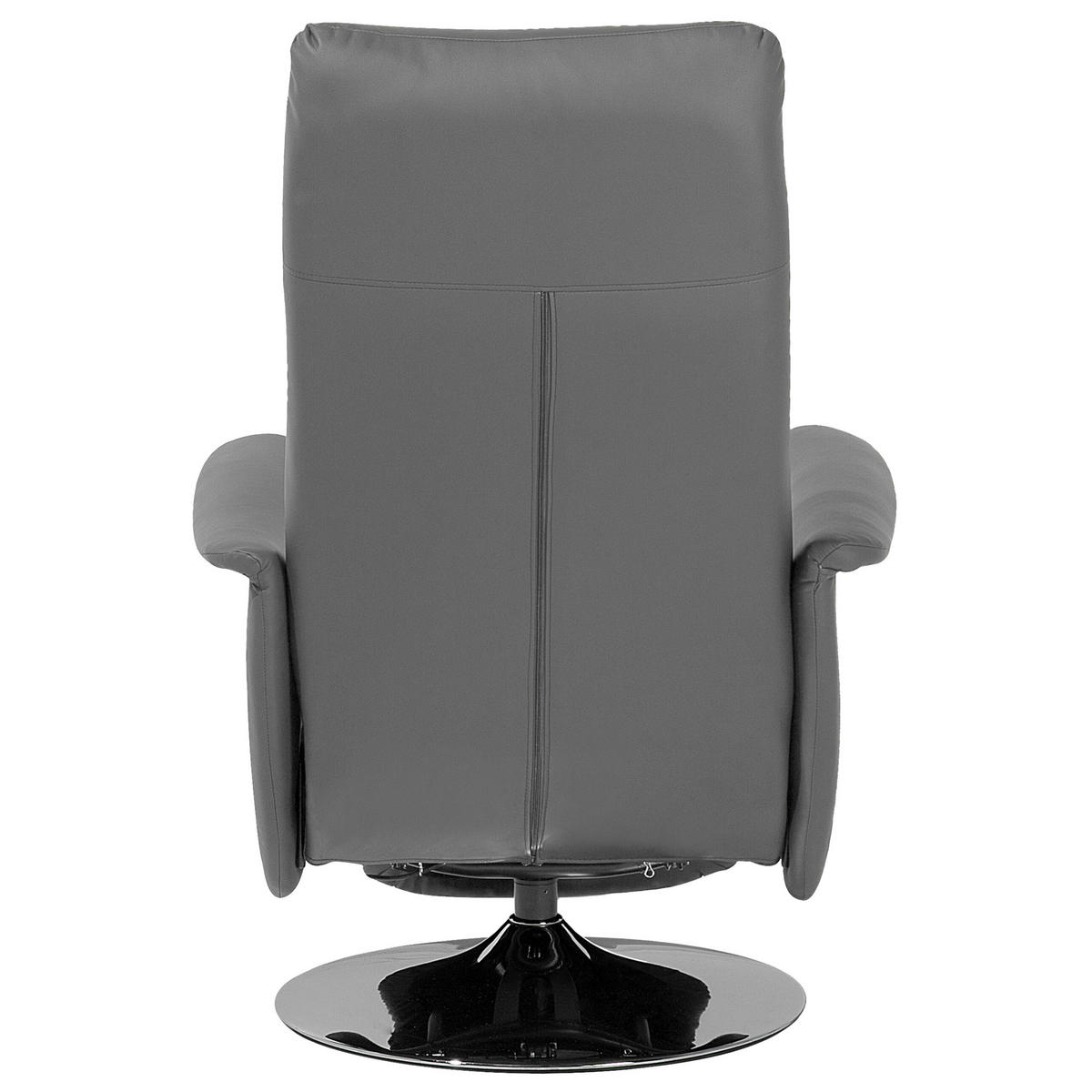 RELAXSESSEL Kunstleder Grau elektrisch verstellbar Prime - Grau, Textil/Metall (82/113/80cm) - Beliani