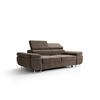 SCHLAFSOFA PRAGA 2, Sofa mit Schlaffunktion, Farbe: Braun, Velourstoff - Braun, Textil (208/90/100cm) - O-Sofa
