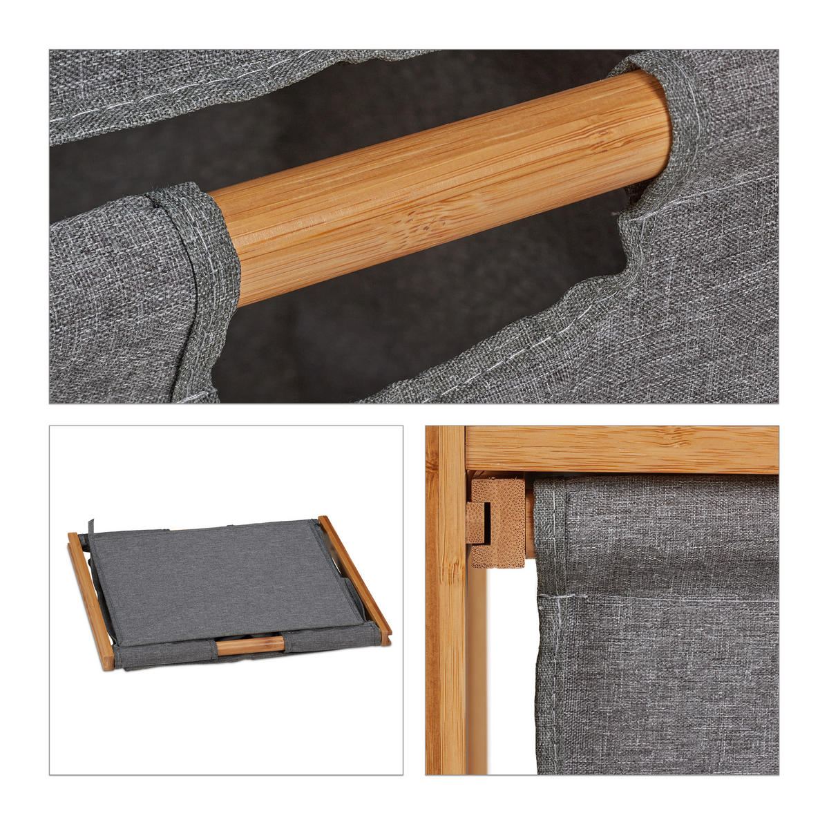 WÄSCHEKORB Regal - Multicolor, Holz/Holzwerkstoff (44/96/34cm) - Relaxdays