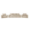 LOUNGEGARNITUR Gartenmöbel set 3+1+1 für den Garten, Terrasse, gartenmöbel lounge set SONNE EXCLUSICVE Beige - Beige, Holz - Kaiser Möbel