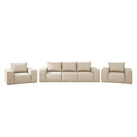 LOUNGEGARNITUR Gartenmöbel set 3+1+1 für den Garten, Terrasse, gartenmöbel lounge set SONNE EXCLUSICVE Beige - Beige, Holz - Kaiser Möbel