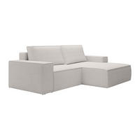 SCHLAFSOFA - 3 Personen-Sitzer - Samt - Beige - - Beige, Textil (240/85/167cm) - Vente-Unique