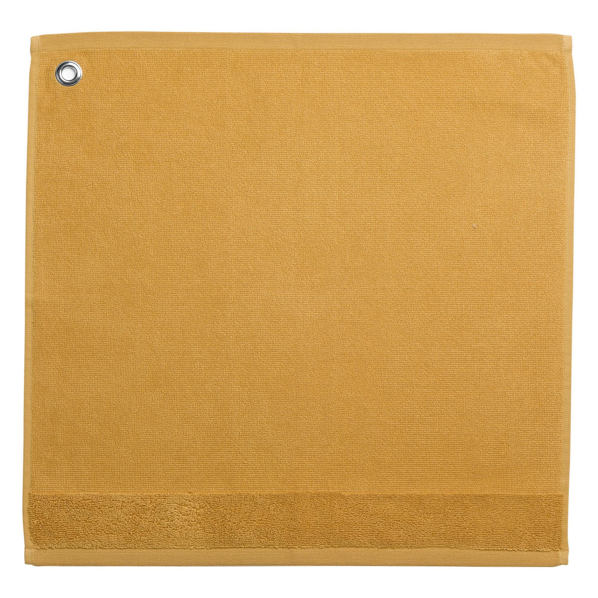 HANDTUCH MIT ÖSE Curl currygelb 50 x 50 cm - Currygelb, Textil (50/50cm) - Winkler