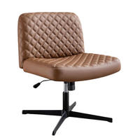 BÜRO-DREHSTUHL Braun 49/64/84 cm - Braun, Metall (64/84/49cm) - Urban Meuble