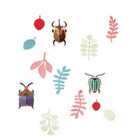 WANDDEKO Käfer-Set 6/17.8 cm - Multicolor, Wellpappe (6/17.8/8cm) - KUNSTLOFT