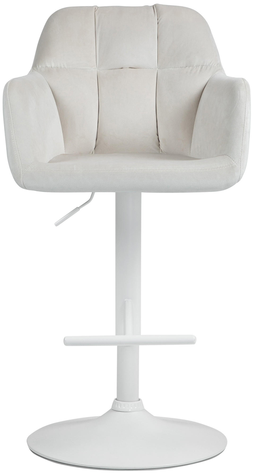 BARHOCKER Samt creme - Creme/Weiß, Textil (57/97/59cm) - CLP