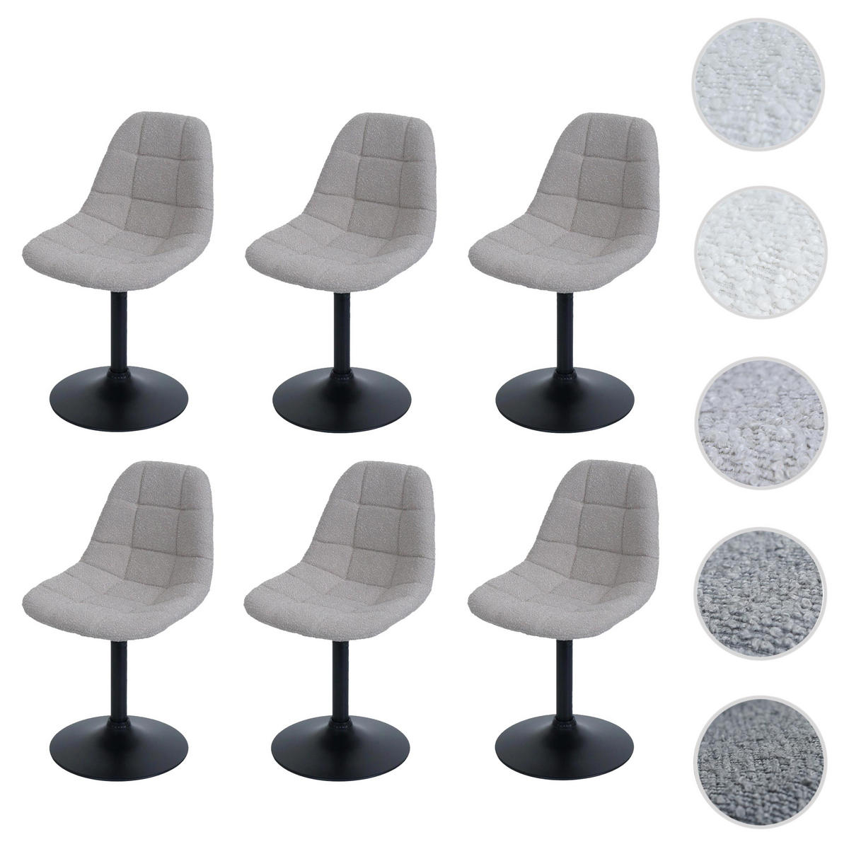 ESSZIMMERSTUHL taupe 6er-Set - Taupe, Textil (47/83/43cm) - MCW
