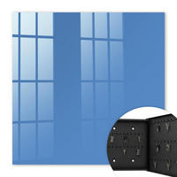 SCHLÜSSELBOX Schwarz 30x30 cm- Türöffnung nach rechts - Blaue Farbe - Blau, Metall (30/30/5cm) - TULUP