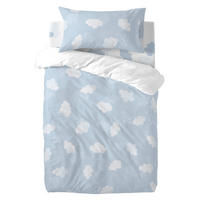 BETTBEZUG 2er-Set teiliges clouds 115x145 cm (kinderbett) blau - Blau, Textil (115/145cm) - Happy Friday