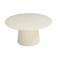 COUCHTISCH rund aus Mangoholz 80cm, beige - Beige, Holz (80/80/46cm) - Livingfurn
