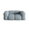 SOFA Loretto aus strukturiertem Stoff pastellblau 2 Sitzplätze - Pastellblau, Textil (100/68/180cm) - Cosmopolitan Design