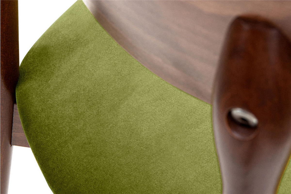 ESSZIMMERSTÜHLE RABI (2er-Set), oliv / nussbaum mittel - Haselnussfarben/Olivgrün, Holz/Buchenholz (47/79/45cm) - KONSIMO®