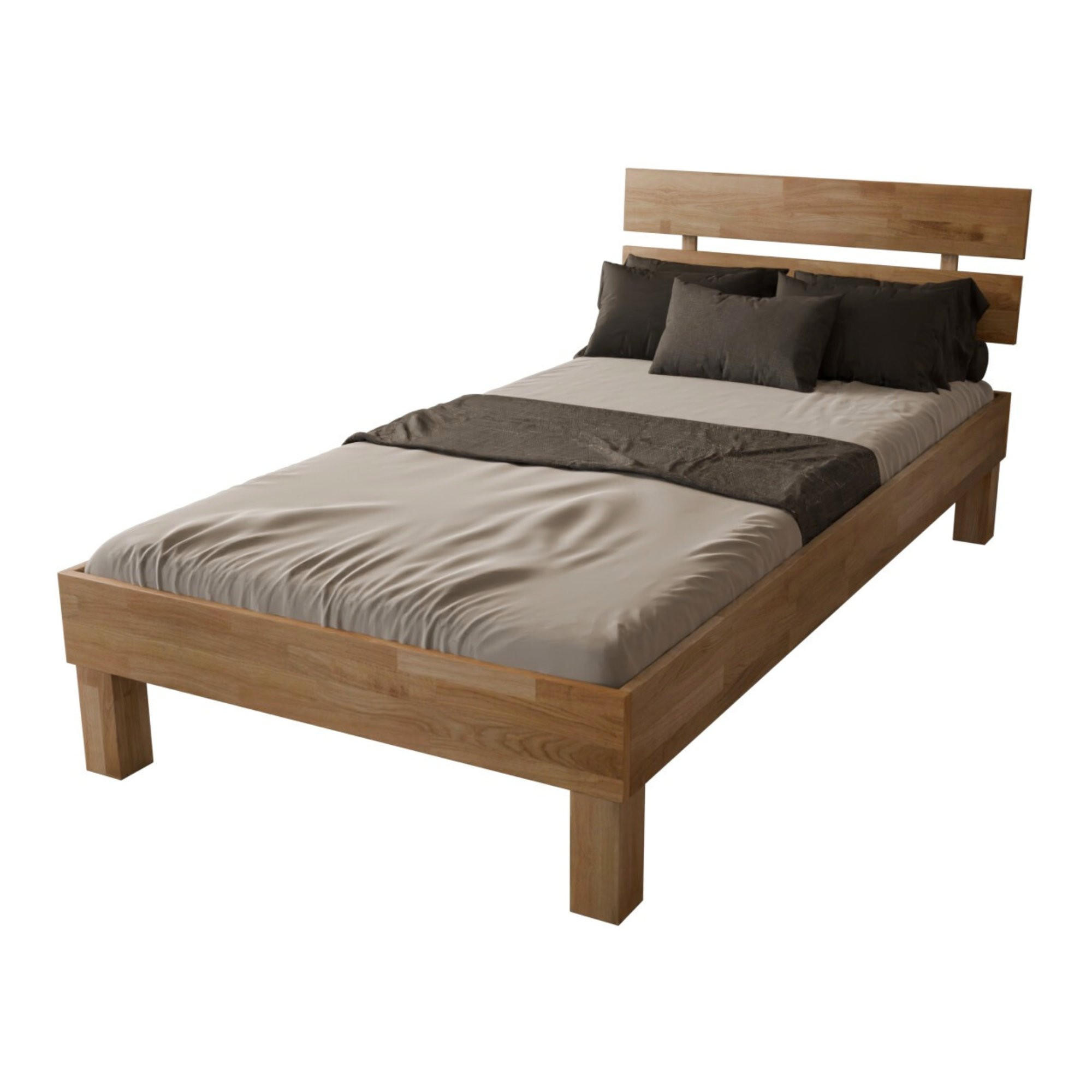 MASSIVHOLZBETT 90/200 cm in Wildeiche - Braun, Holz (90/200cm) - MeinMassivholz