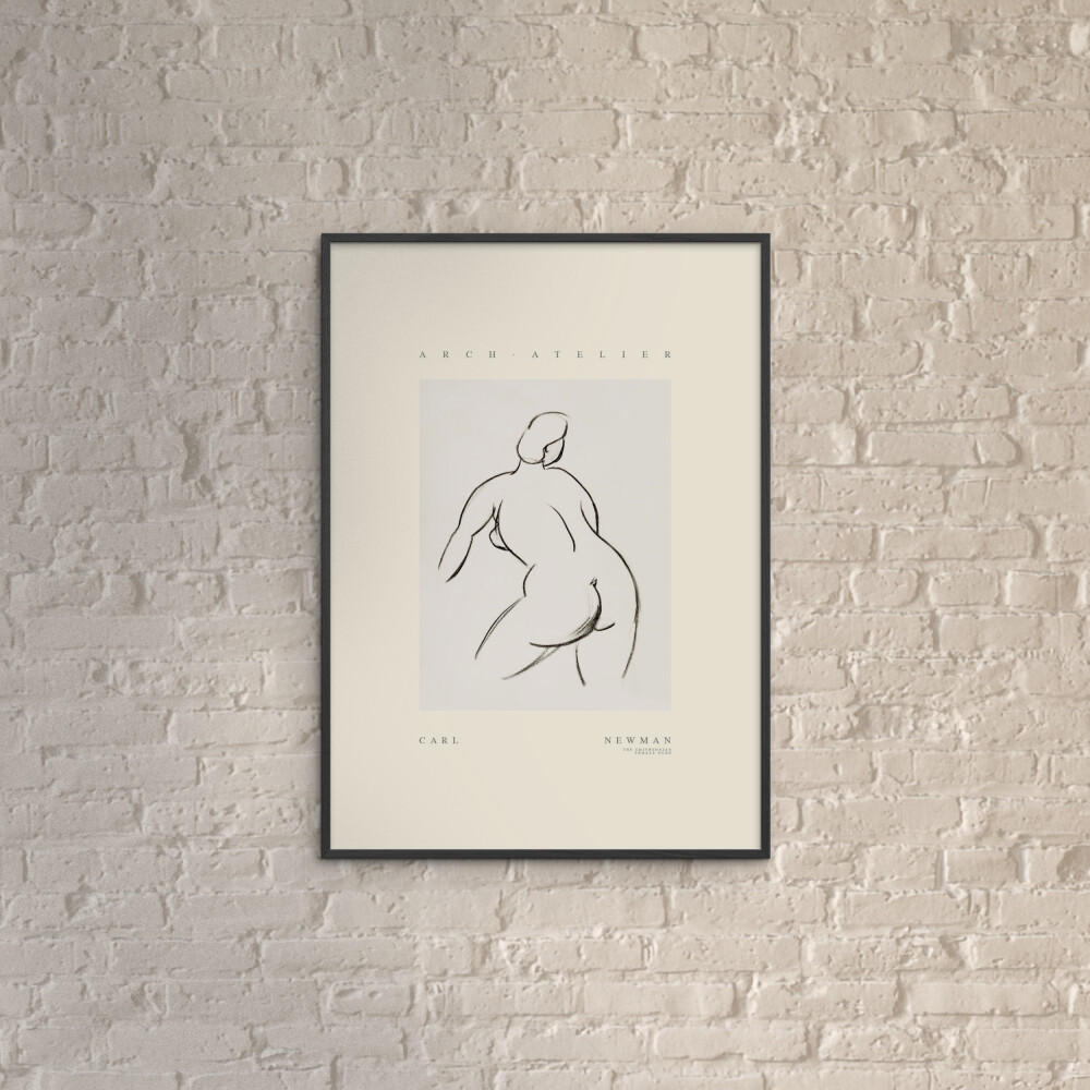 POSTER mit Rahmen Arch Atelier - Carl Newman 02 - Schwarz/Naturfarben, Holz/Papier (50/70cm) - Poster&Frame