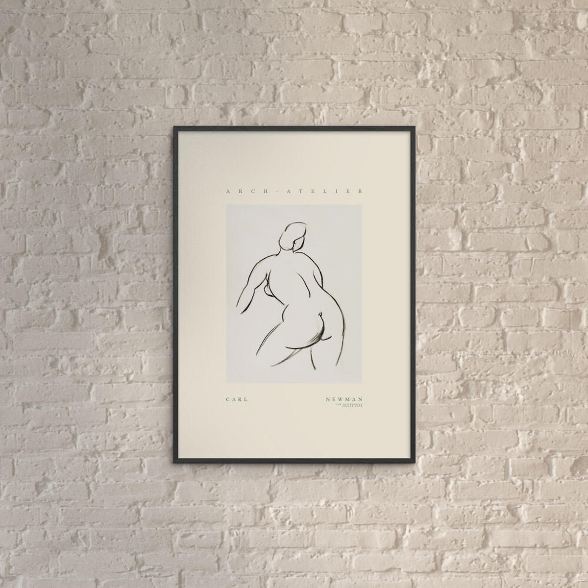 POSTER mit Rahmen Arch Atelier - Carl Newman 02 - Schwarz/Naturfarben, Holz/Papier (50/70cm) - Poster&Frame