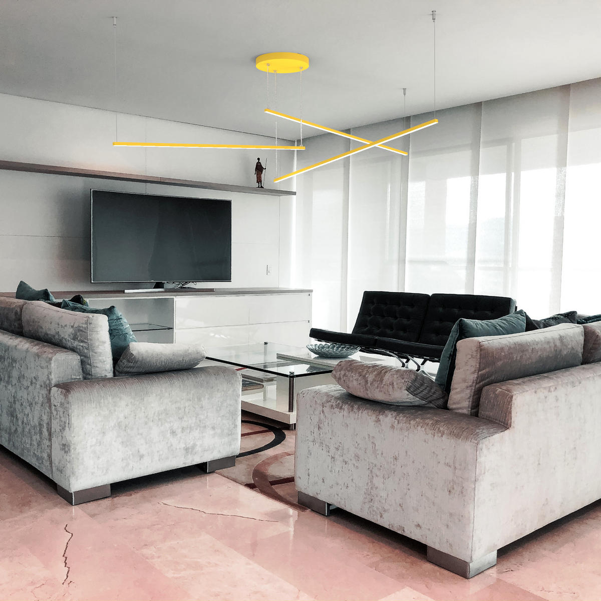 LED-HÄNGELEUCHTE - Gelb, Metall (2/100/2cm) - Lumicom