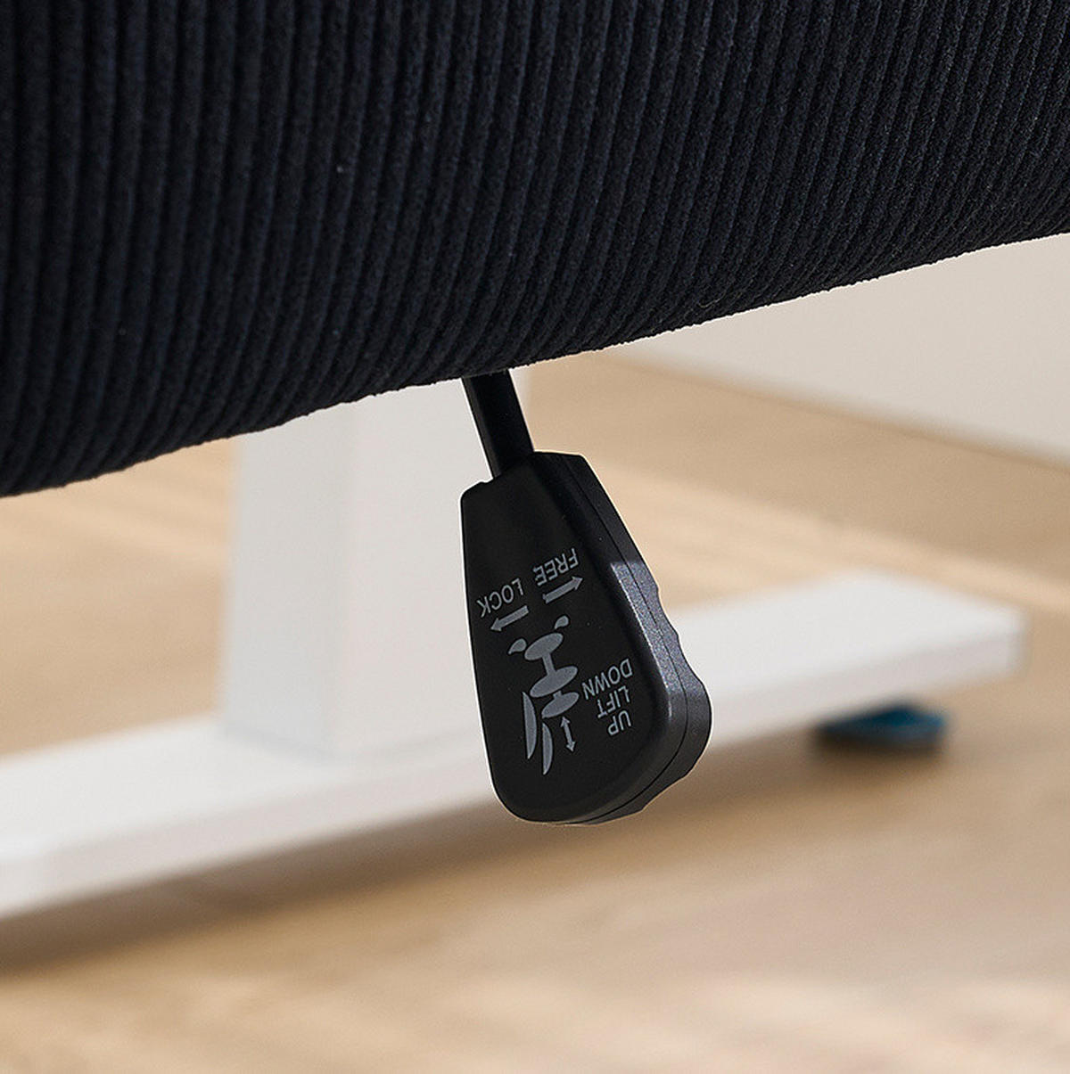 BÜRODREHSTUHL ergonomisch Cord Black - Schwarz, Kunststoff (61/107/64cm) - Meubliv