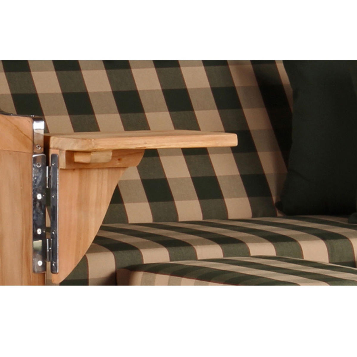 STRANDKORB Komplettset Düne - Braun/Grau, Naturmaterialien/Metall (125/170/80cm) - Mr. Deko