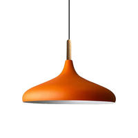 PENDELLEUCHTE Champion aus Holz 35/30 cm - Orange, Metall (30/35/30cm) - Bamyum