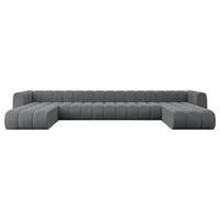 WOHNLANDSCHAFT modulares Sofa Joren-U3 - 501x177x70 cm Dunkelgrau - Dunkelgrau, Holzwerkstoff/Textil (501/70/177cm) - ALTDECOR