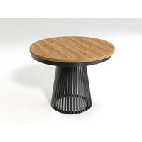 ESSTISCH TRAVIS Ausziehbar 100 - 180 / 100 x 76,6 cm - Schwarz/Naturfarben, Holz (100/100/76.6cm) - MASSENO