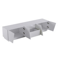 TV Lowboard 170x37x42 cm, Holz, Weiß - Weiß, Holz (170/42/37cm)
