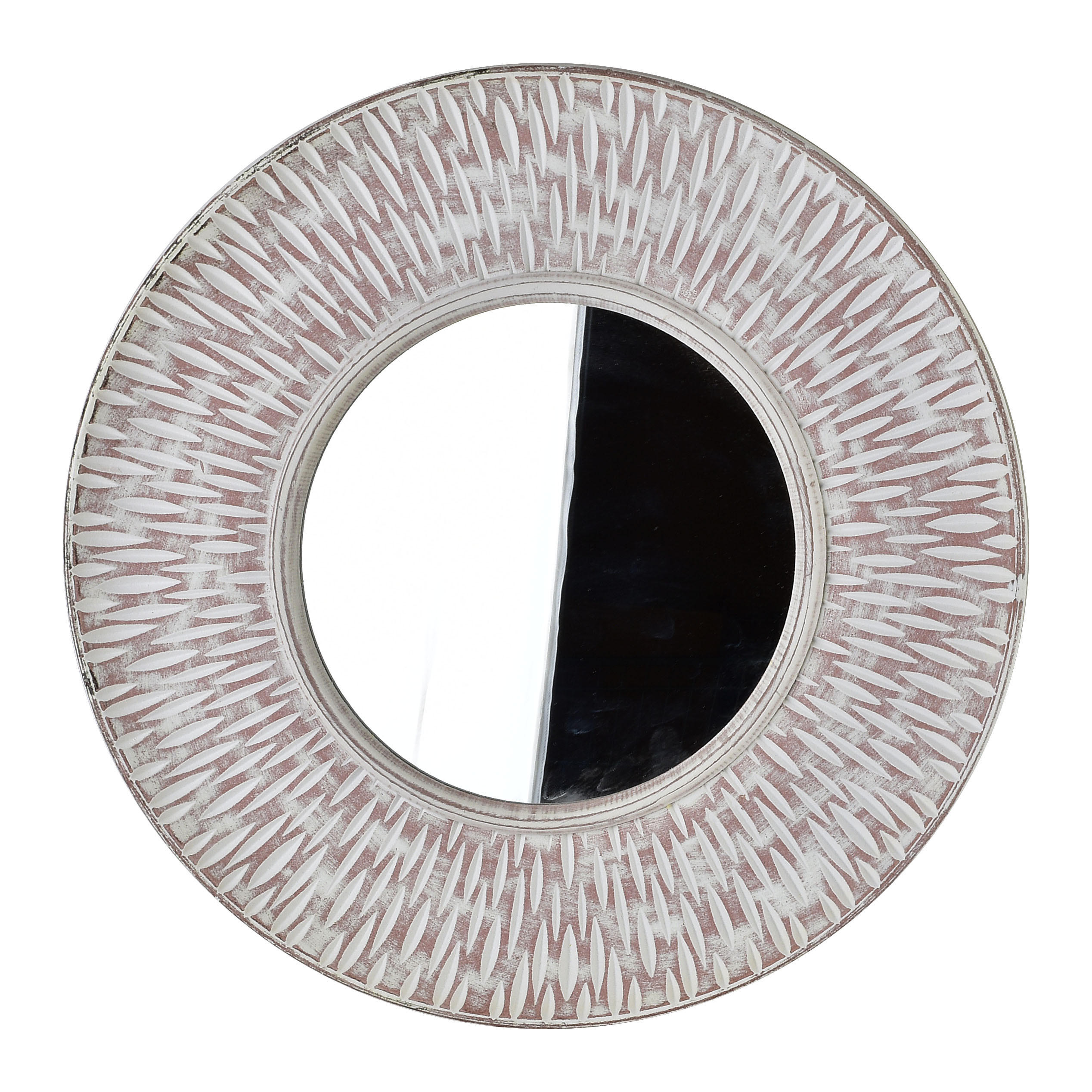 DEKO-SPIEGEL Daz Grau 46/46/6 cm Holz - Hellgrau, Holz (46/6/46cm) - Mondex