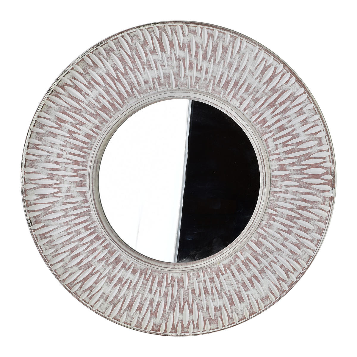DEKO-SPIEGEL Daz Grau 46/46/6 cm Holz - Hellgrau, Holz (46/6/46cm) - Mondex