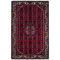 ORIENTTEPPICH handgeknüpft Assadabad Rot 197/125 cm Schurwolle - Rot, Textil (125/197cm) - Looma