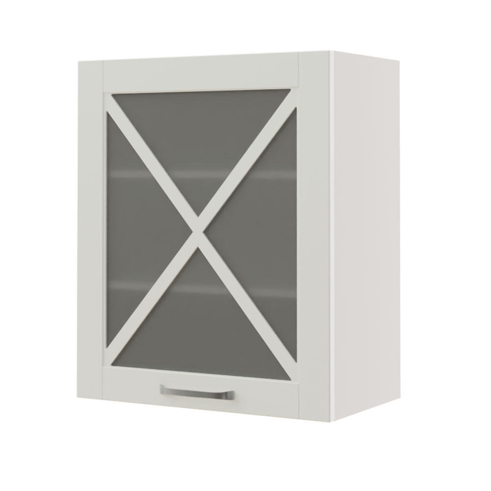 Feldmann-Wohnen Küchenschrank Weiß, Weiß 60x72x32.5 cm