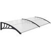 PULTVORDACH Vordach für Haustür 75x195x23 cm 5mm Polycarbonat Alu Transparent - Multicolor, Kunststoff (195/23/75cm) - Outsunny