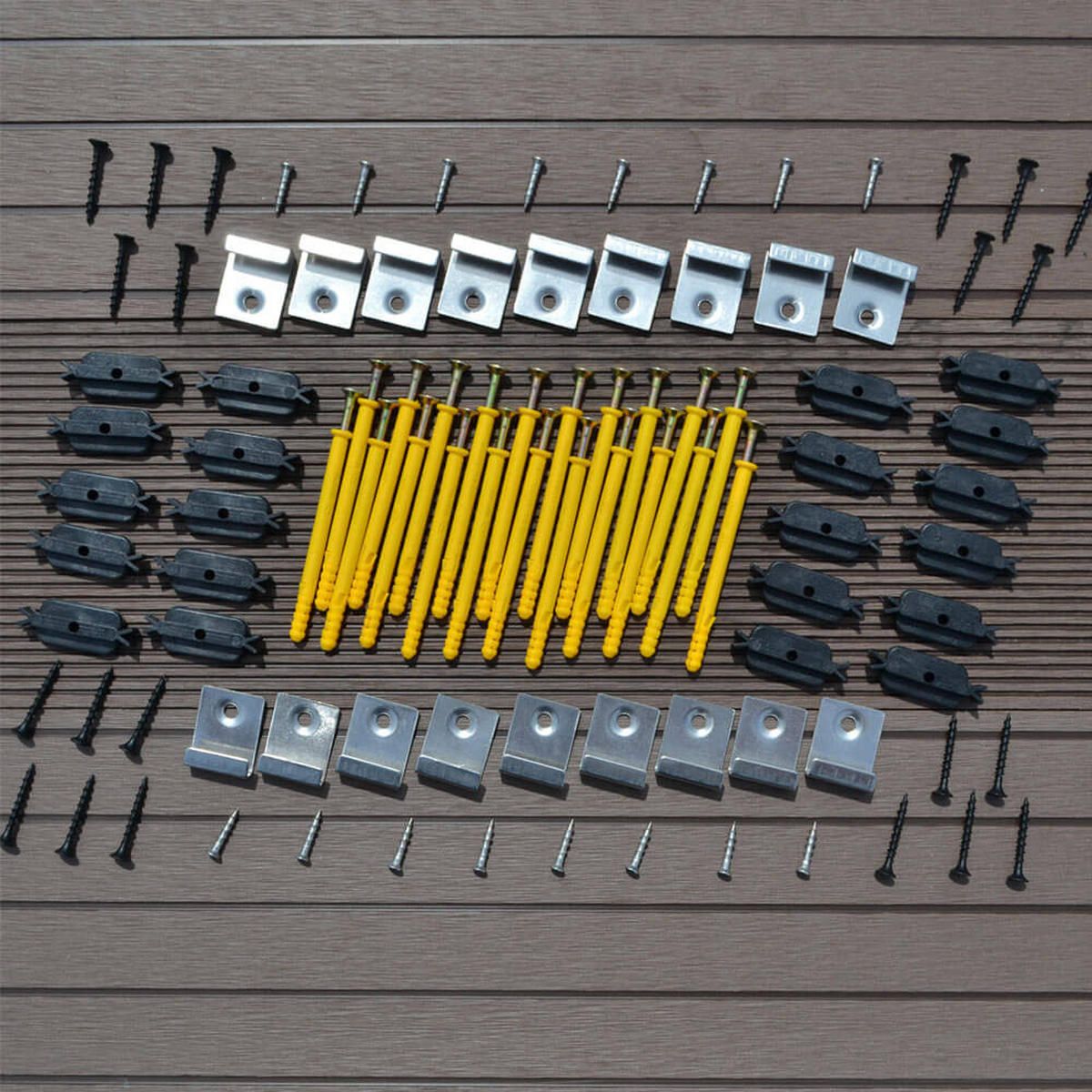 TERRASSENDIELEN SAMANA - Dunkelbraun, 2 m² - Dunkelbraun, Kunststoff (220/14.6/2.1cm) - Home Deluxe