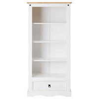 BÜCHERSCHRANK TEQUILA - Weiß/Braun, Holz (80/174/44cm) - IDIMEX